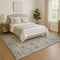 8' X 10' Gray Copper And Silver Oriental Washable Area Rug With UV Protection