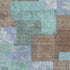 5' X 8' Brown Teal And Ivory Geometric Washable Area Rug With UV Protection