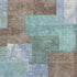 8' X 10' Brown Teal And Ivory Geometric Washable Area Rug With UV Protection