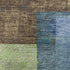 5' X 8' Blue Green And Beige Geometric Washable Area Rug With UV Protection