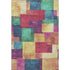 5' X 8' Gold Purple And Red Geometric Washable Area Rug With UV Protection