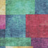 9' X 12' Gold Purple And Red Geometric Washable Area Rug With UV Protection
