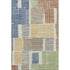 5' X 8' Beige Blue And Green Geometric Washable Area Rug With UV Protection