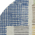8' Beige Blue And Green Geometric Washable Round Rug With UV Protection
