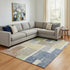 8' X 10' Beige Blue And Green Geometric Washable Area Rug With UV Protection