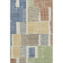 9' X 12' Beige Blue And Green Geometric Washable Area Rug With UV Protection