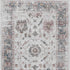 5' X 8' Blush Ivory And Denim Blue Oriental Washable Area Rug With UV Protection