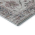8' Blush Ivory And Denim Blue Oriental Washable Round Rug With UV Protection