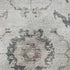 8' Blush Ivory And Denim Blue Oriental Washable Round Rug With UV Protection