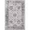 8' X 10' Blush Ivory And Denim Blue Oriental Washable Area Rug With UV Protection