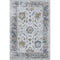 5' X 8' Blue Gray And Taupe Oriental Washable Area Rug With UV Protection