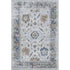 5' X 8' Blue Gray And Taupe Oriental Washable Area Rug With UV Protection