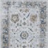 5' X 8' Blue Gray And Taupe Oriental Washable Area Rug With UV Protection