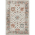 5' X 8' Linen Ivory And Salmon Oriental Washable Area Rug With UV Protection
