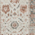 5' X 8' Linen Ivory And Salmon Oriental Washable Area Rug With UV Protection