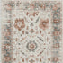 5' X 8' Linen Ivory And Salmon Oriental Washable Area Rug With UV Protection