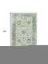 5' X 8' Mint Green And Gray Oriental Washable Area Rug With UV Protection