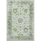 5' X 8' Mint Green And Gray Oriental Washable Area Rug With UV Protection