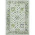 5' X 8' Mint Green And Gray Oriental Washable Area Rug With UV Protection