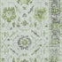 5' X 8' Mint Green And Gray Oriental Washable Area Rug With UV Protection
