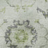 8' Mint Green And Gray Oriental Washable Round Rug With UV Protection