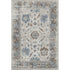 5' X 8' Beige Blue And Brown Oriental Washable Area Rug With UV Protection