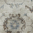 5' X 8' Beige Blue And Brown Oriental Washable Area Rug With UV Protection