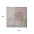5' X 8' Blush Green And Gray Abstract Washable Area Rug With UV Protection