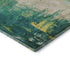 5' X 8' Green Gold And Orange Abstract Washable Area Rug With UV Protection