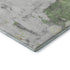 8' X 10' Artichoke Green Ivory And Gold Abstract Washable Area Rug With UV Protection
