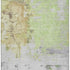 8' X 10' Artichoke Green Ivory And Gold Abstract Washable Area Rug With UV Protection