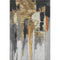5' X 8' Black Gray And Brown Abstract Washable Area Rug With UV Protection