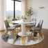 8' Black Gray And Brown Abstract Washable Round Rug With UV Protection