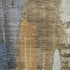 5' X 8' Navy Blue Ivory And Brown Abstract Washable Area Rug With UV Protection