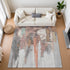 5' X 8' Terra Cotta Ivory And Gray Abstract Washable Area Rug With UV Protection