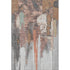 5' X 8' Terra Cotta Ivory And Gray Abstract Washable Area Rug With UV Protection