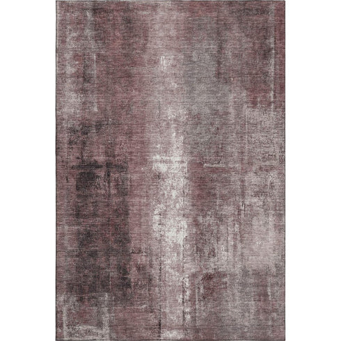 5' X 8' Blush Charcoal And Ivory Abstract Washable Area Rug With UV Protection