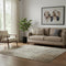 5' X 8' Brown Gray And Ivory Abstract Washable Area Rug With UV Protection