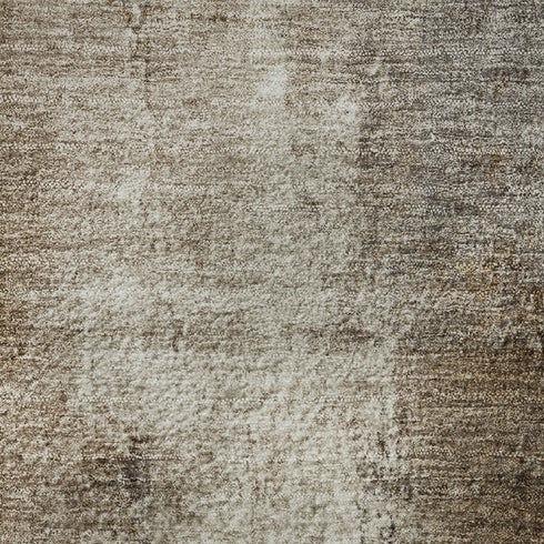 5' X 8' Brown Gray And Ivory Abstract Washable Area Rug With UV Protection