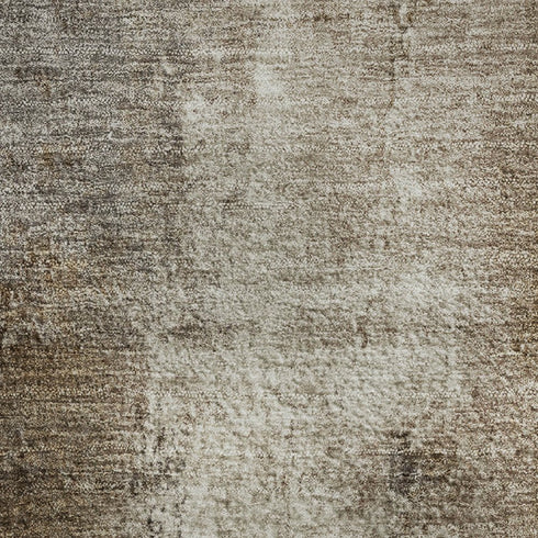 5' X 8' Brown Gray And Ivory Abstract Washable Area Rug With UV Protection