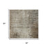 5' X 8' Brown Gray And Ivory Abstract Washable Area Rug With UV Protection