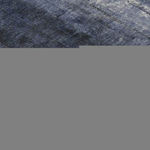 9' X 12' Navy Blue Charcoal And Ivory Abstract Washable Area Rug With UV Protection