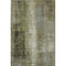 5' X 8' Olive Green Charcoal And Ivory Abstract Washable Area Rug With UV Protection