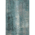 9' X 12' Teal Charcoal And Ivory Abstract Washable Area Rug With UV Protection