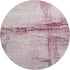 8' Blush And Ivory Striped Washable Round Rug With UV Protection