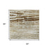 5' X 8' Ivory And Brown Striped Washable Area Rug With UV Protection