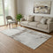5' X 8' Taupe And Ivory Striped Washable Area Rug With UV Protection