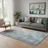 5' X 8' Blue And Gray Abstract Washable Area Rug With UV Protection
