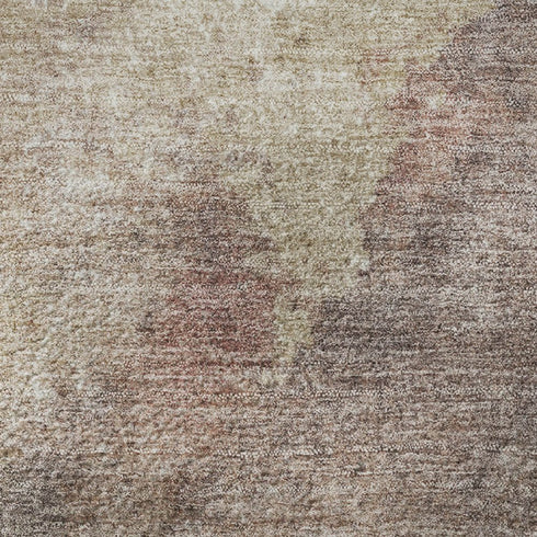 8' X 10' Copper And Taupe Abstract Washable Area Rug With UV Protection