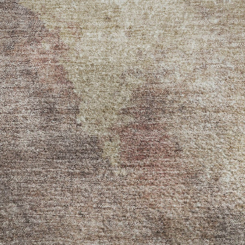 8' X 10' Copper And Taupe Abstract Washable Area Rug With UV Protection